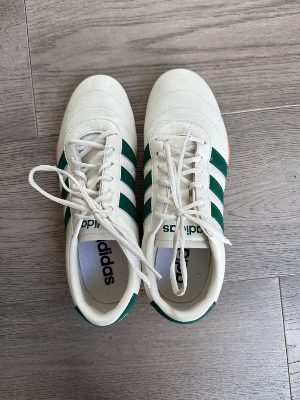 adidas White and Green Classic Athletic Shoes